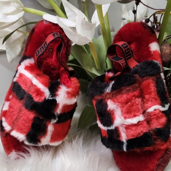 Fluff Yeah Slide Plaid Punk women shoes new